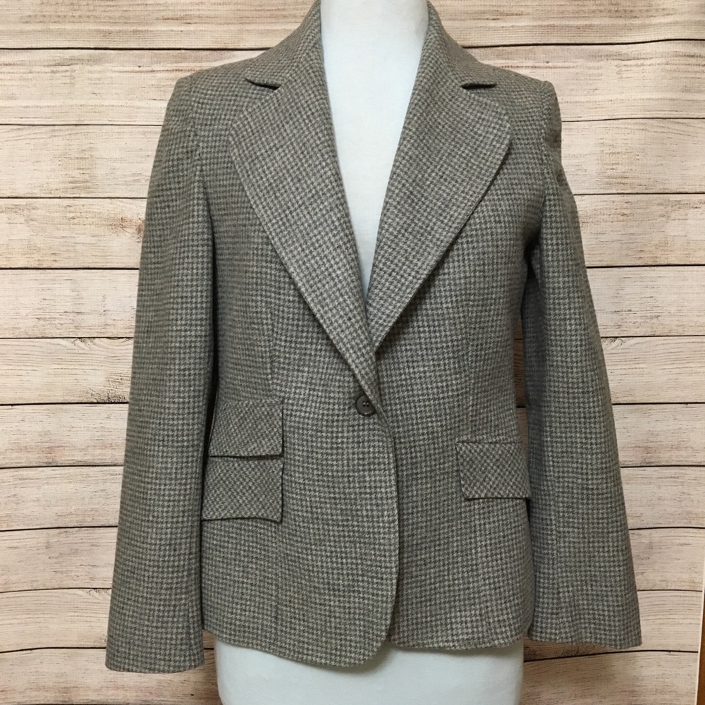 Vintage Grey Houndstooth Women’s Blazer